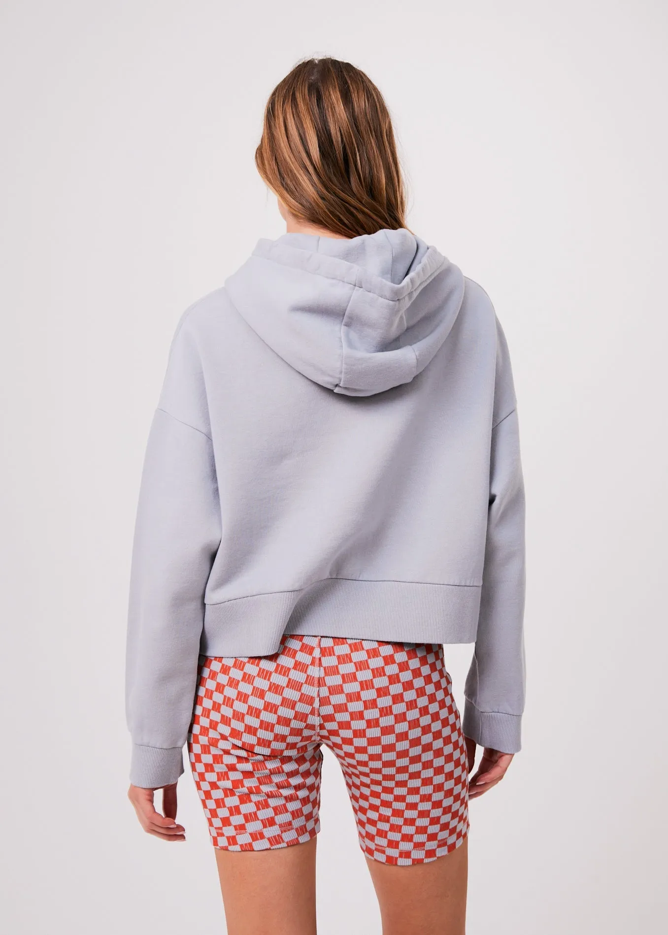 AFENDS Womens Carvings - Cropped Hoodie - Grey