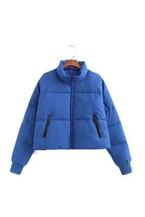 'Allison' Solid Padded Cotton Coat
