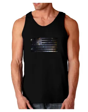 American Flag Galaxy Dark Loose Tank Top  by TooLoud