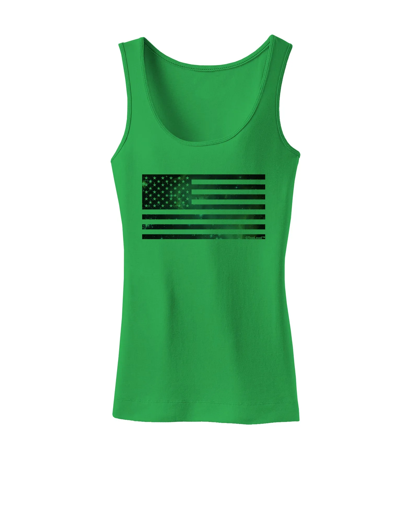 American Flag Galaxy Womens Tank Top by TooLoud
