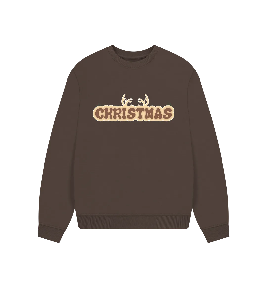 Antlers Women's Oversized Christmas Jumper