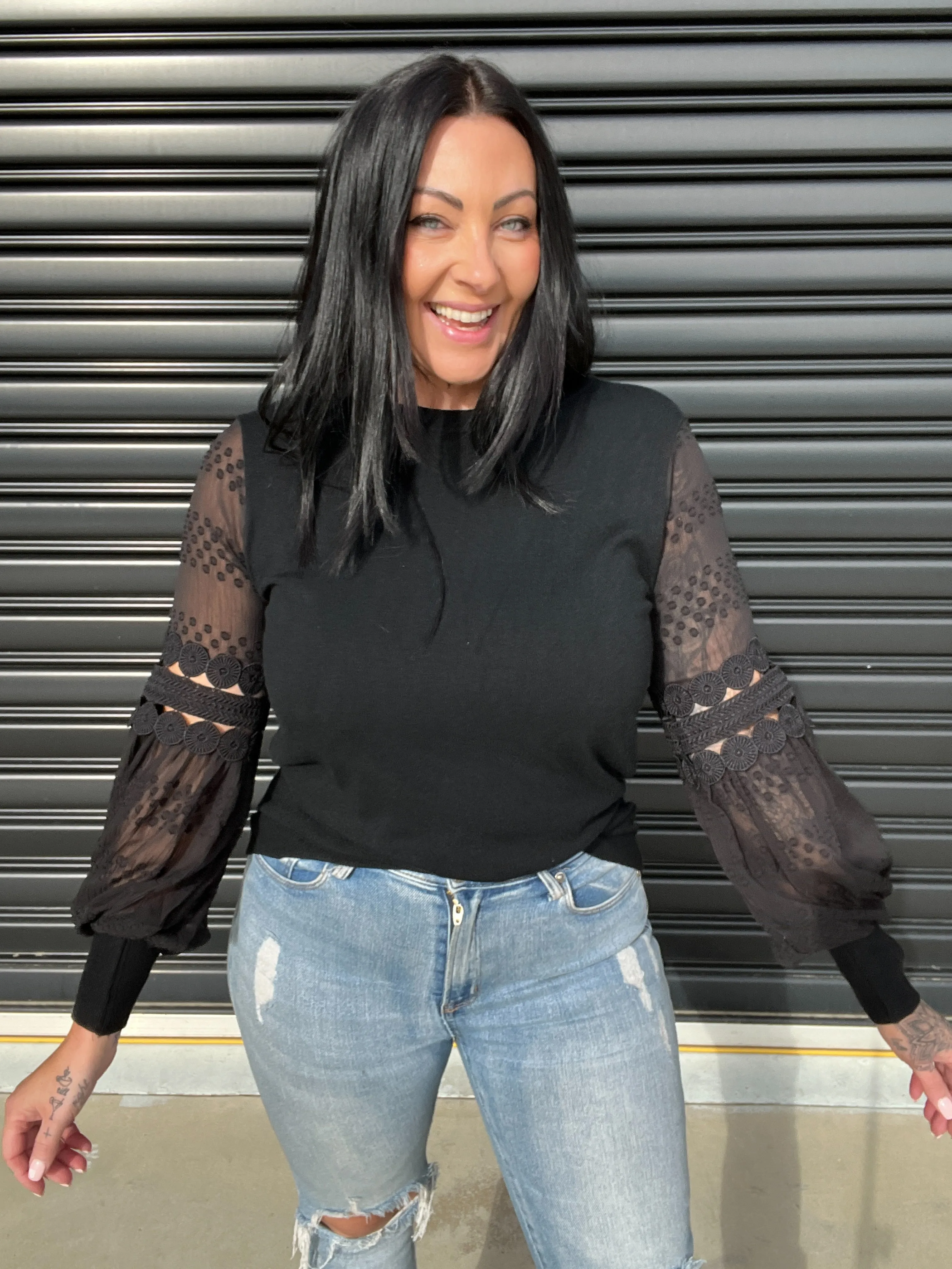 Cherrie Knit Jumper Black