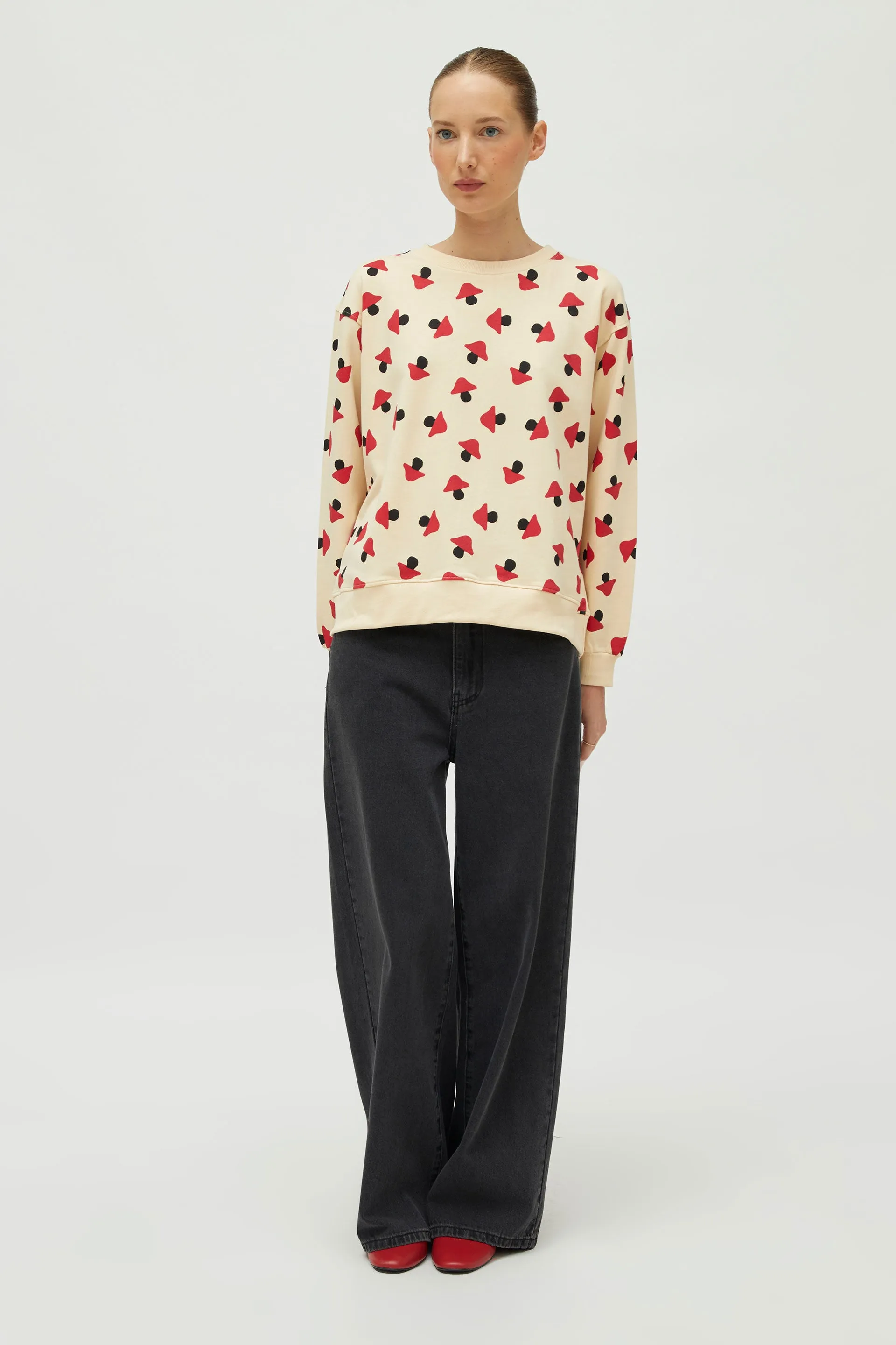 Compañia Fantastica - Cream Mushroom Print Sweater