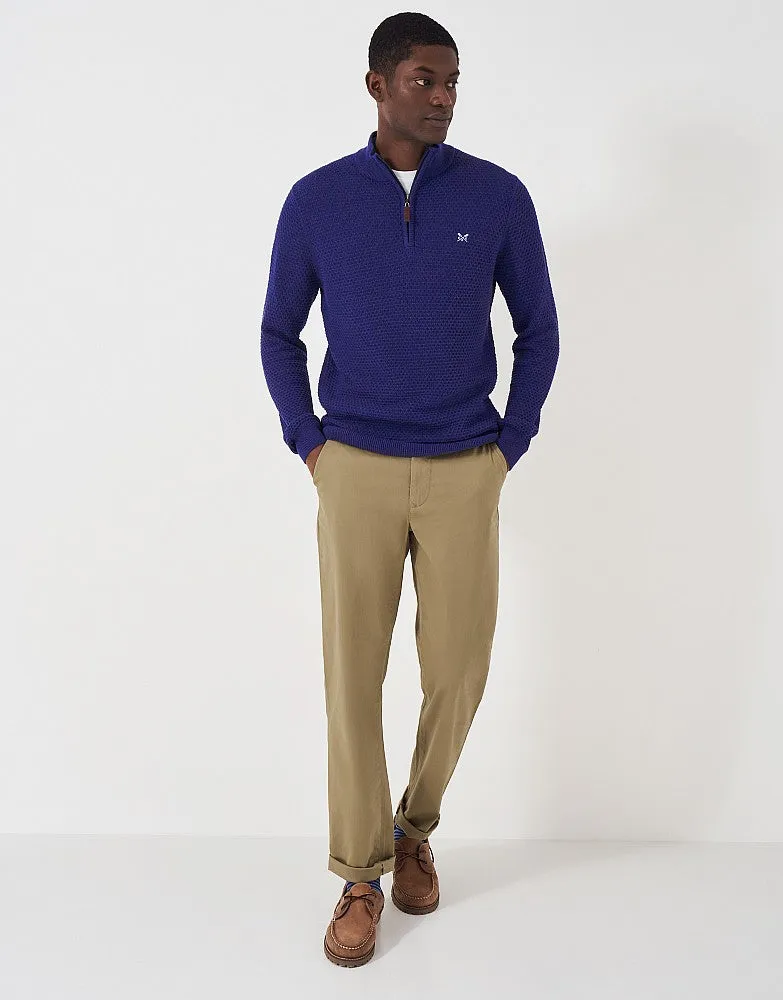 Crew Clothing Ocean Wave Organic Cotton Half Zip Jumper