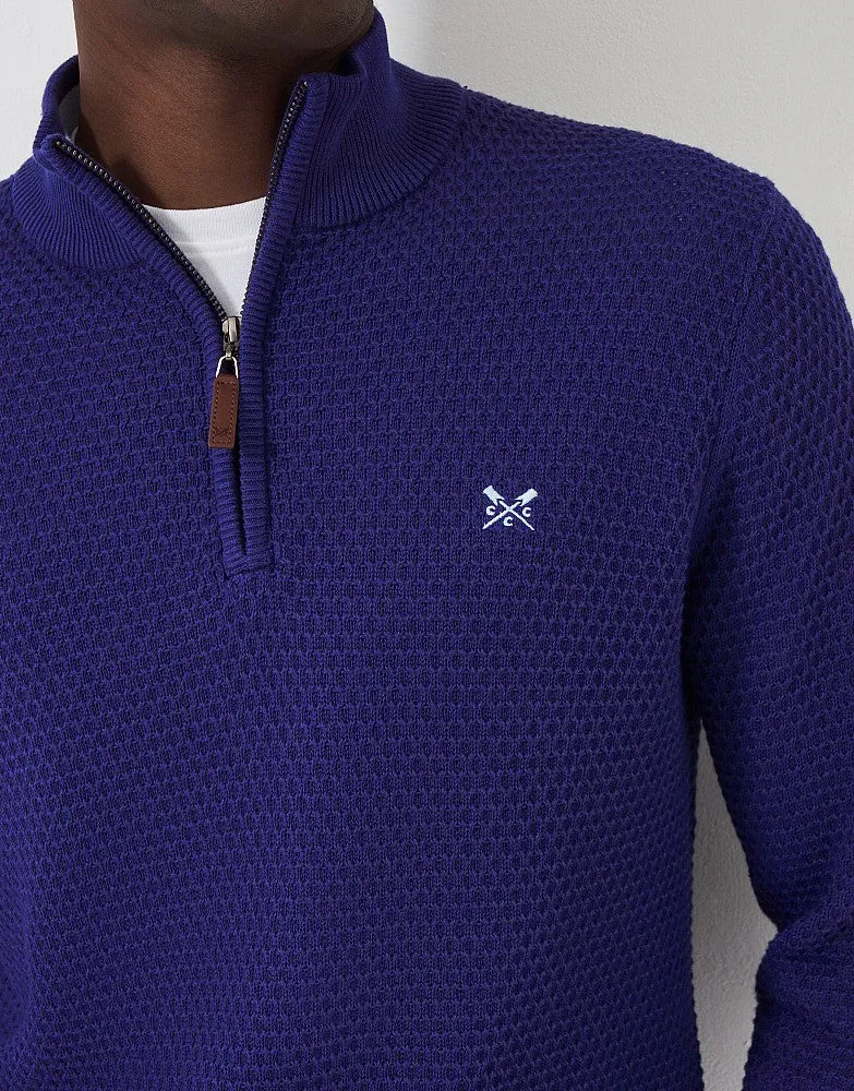 Crew Clothing Ocean Wave Organic Cotton Half Zip Jumper