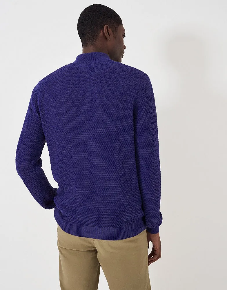 Crew Clothing Ocean Wave Organic Cotton Half Zip Jumper