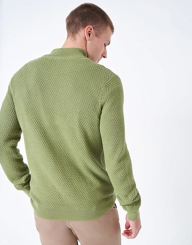 Crew Clothing Ocean Wave Organic Cotton Half Zip Jumper