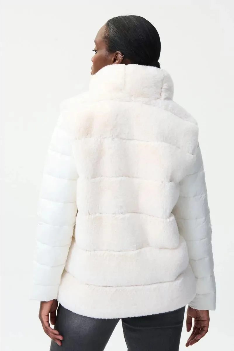 Faux-fur puffer coat