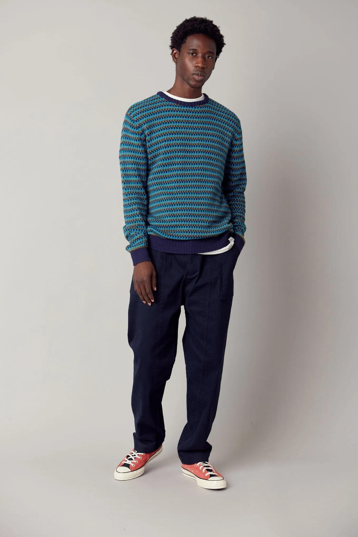 Kai Men's GOTS Organic Cotton Jumper |  French Blue