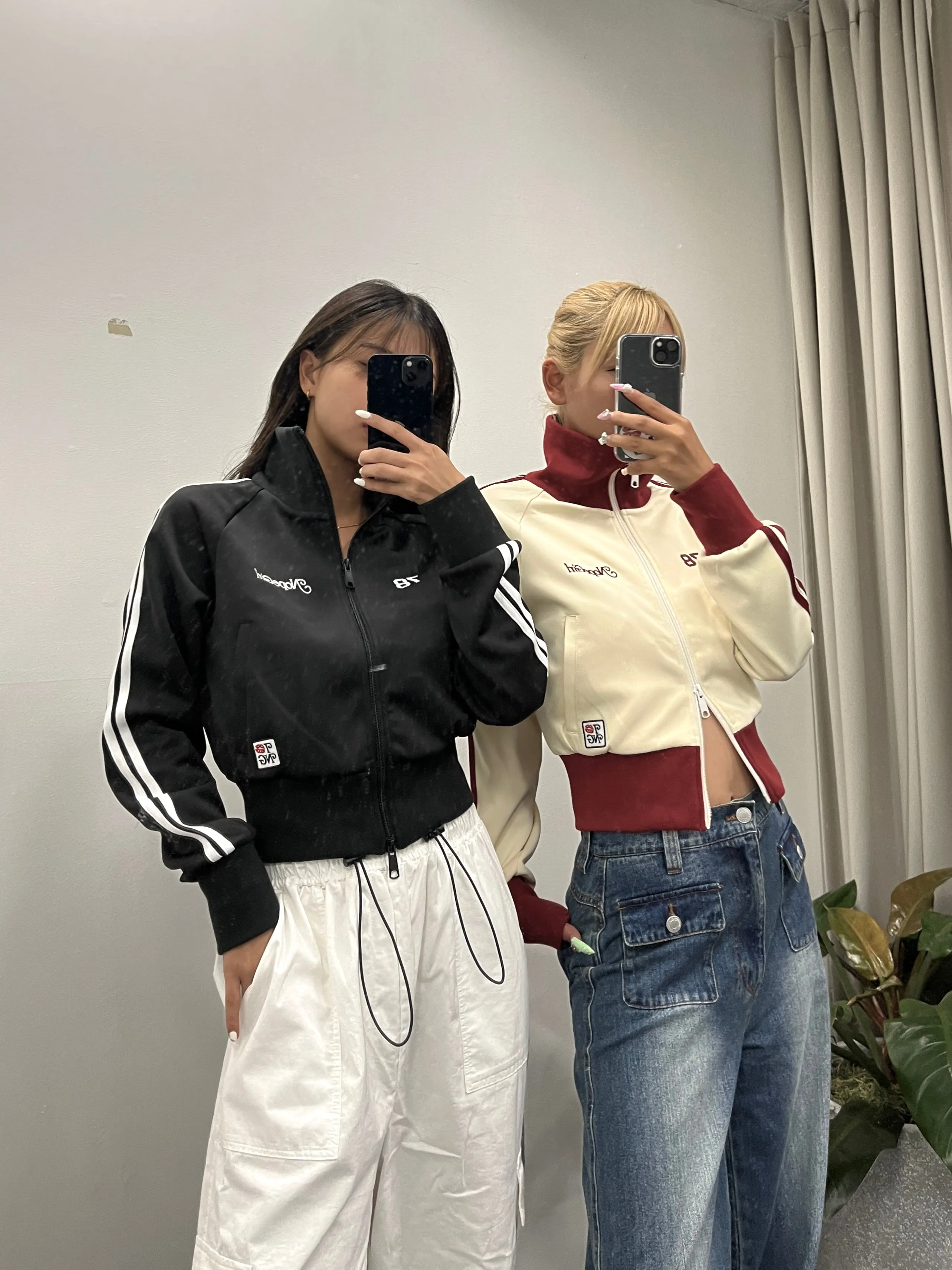 kiss stand collar track jacket