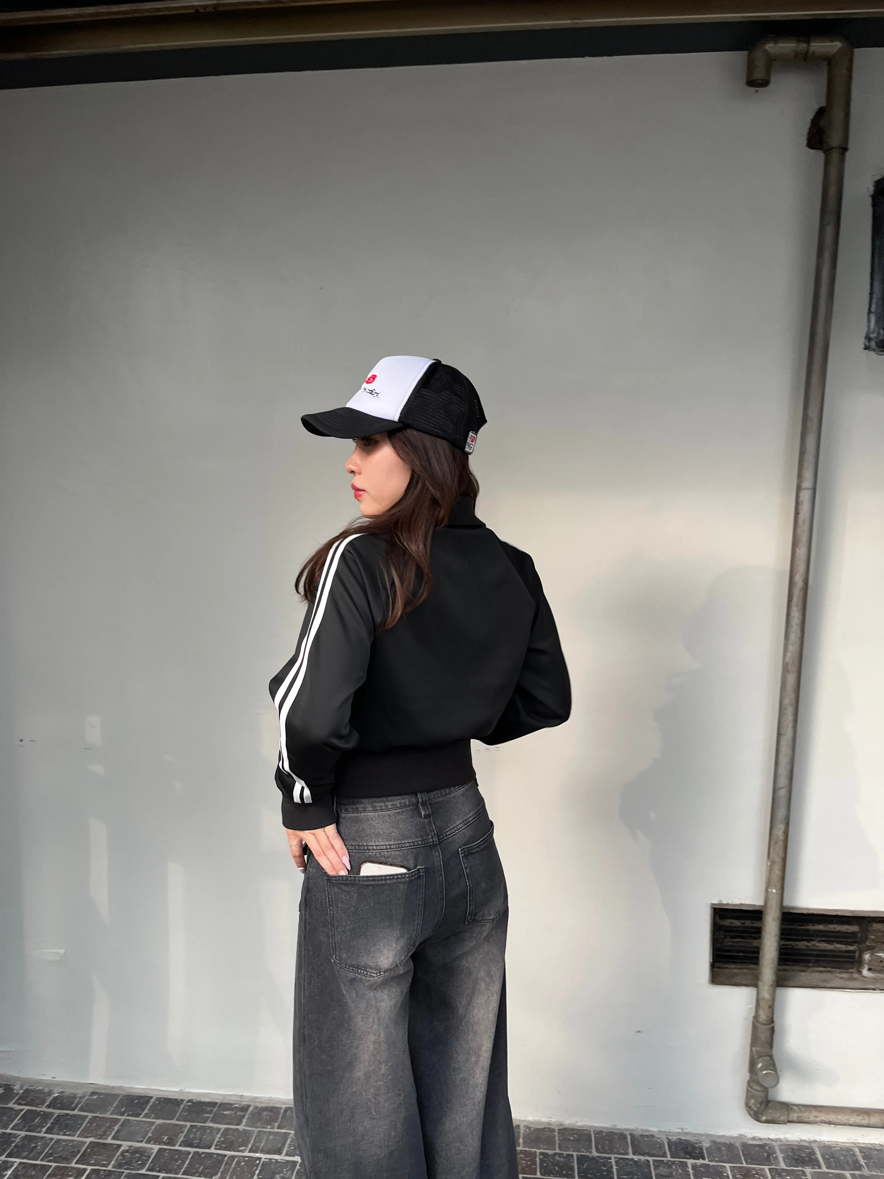 kiss stand collar track jacket