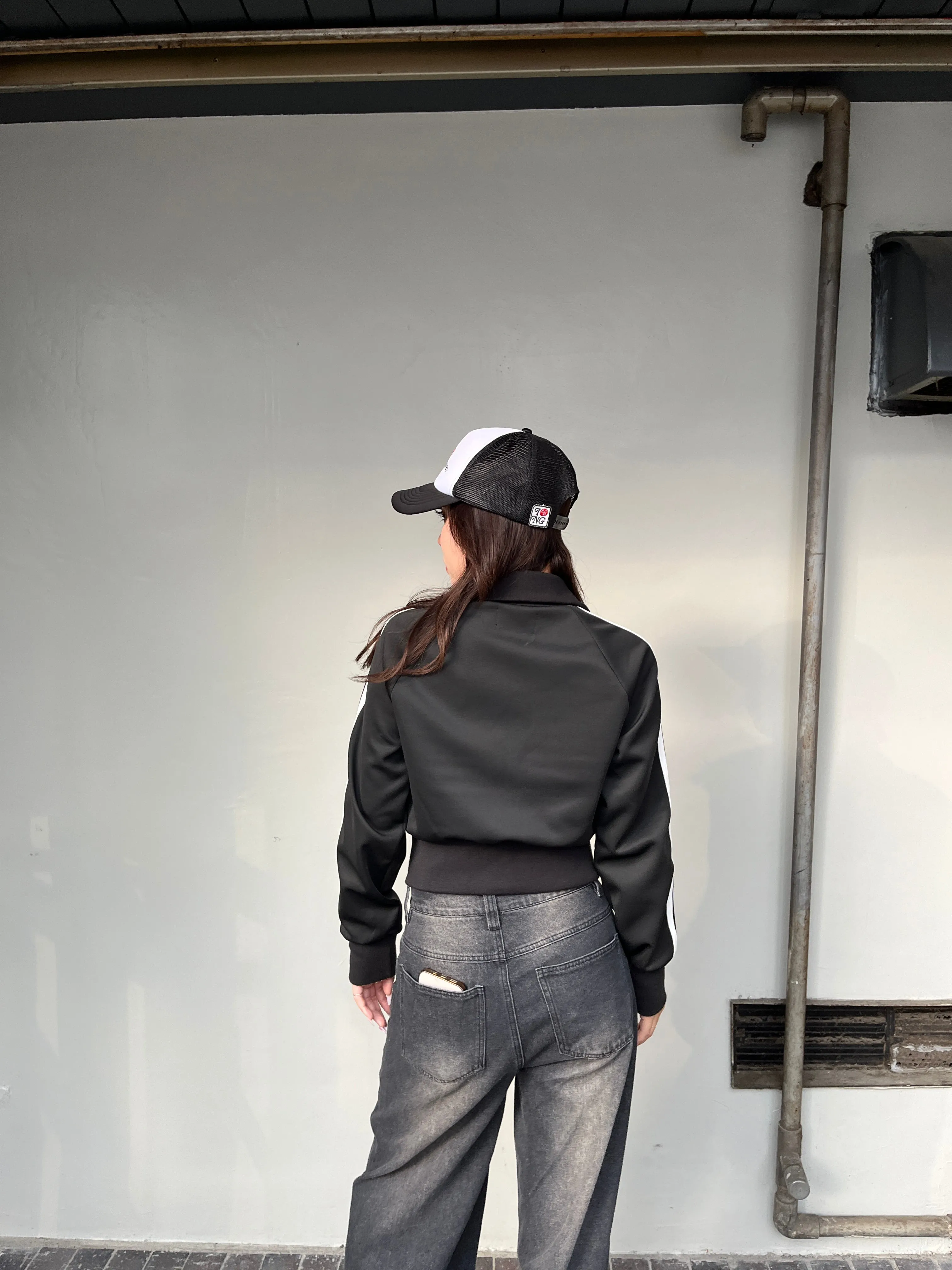 kiss stand collar track jacket