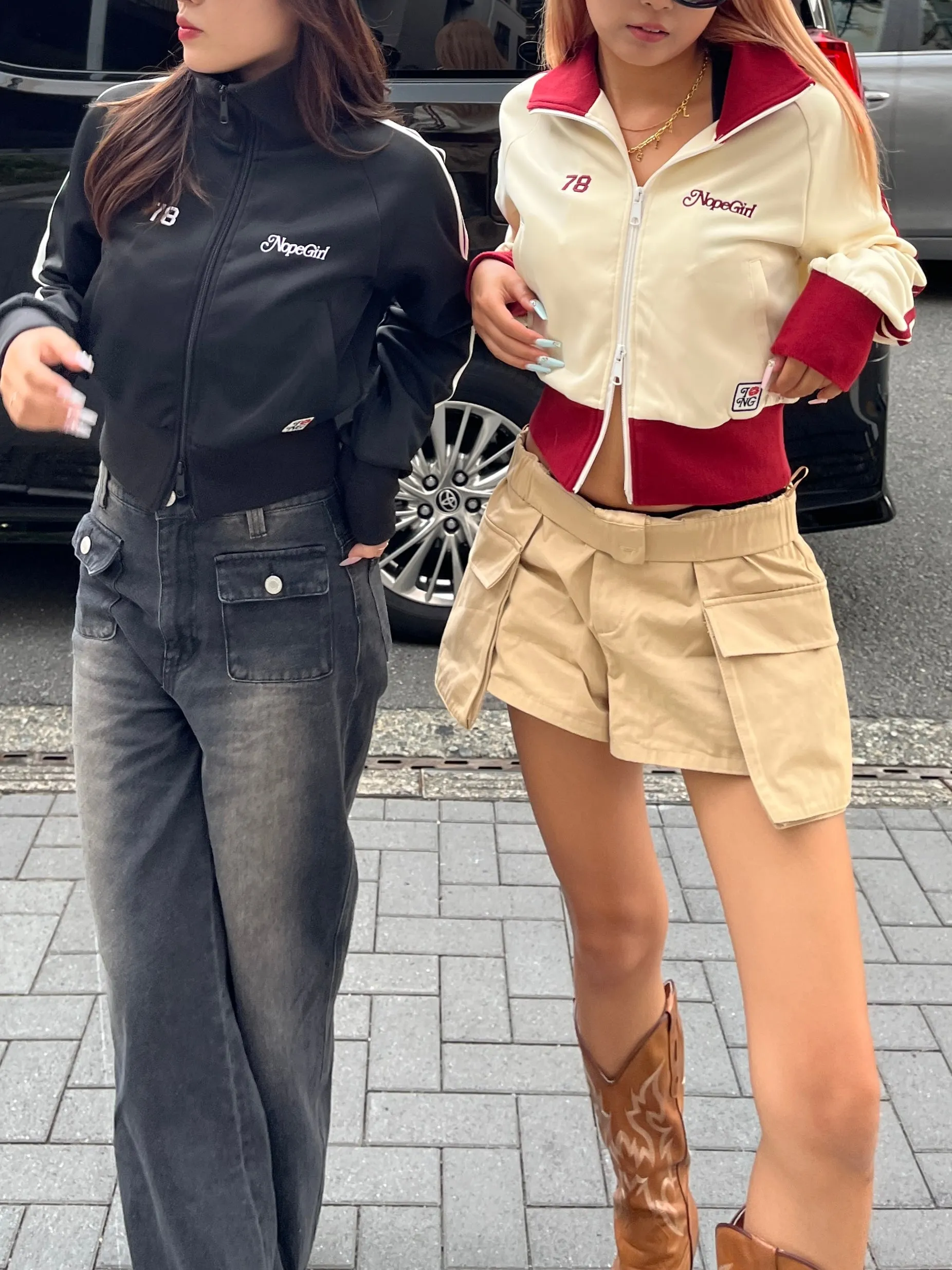 kiss stand collar track jacket