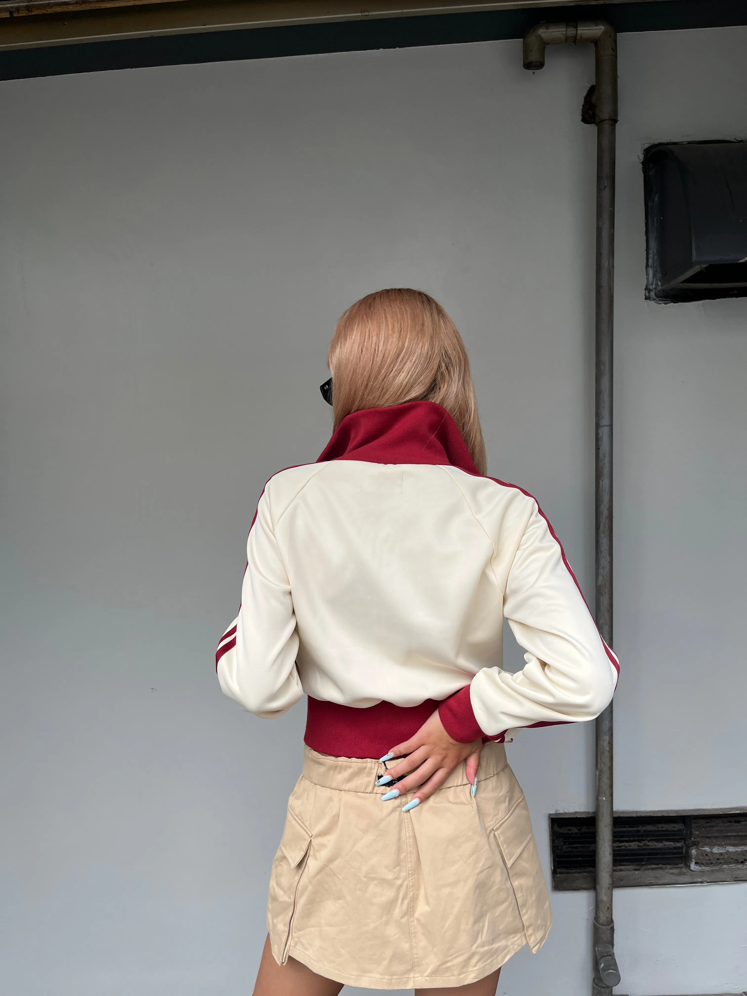 kiss stand collar track jacket