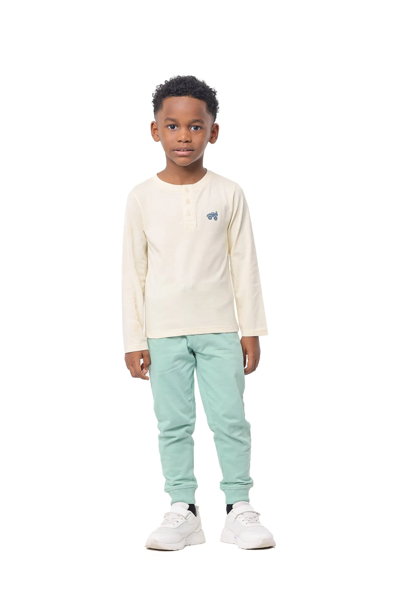 Long Sleeve Toddler Boys Henley T-Shirt Pack of 3 made of Pure Cotton Fabric