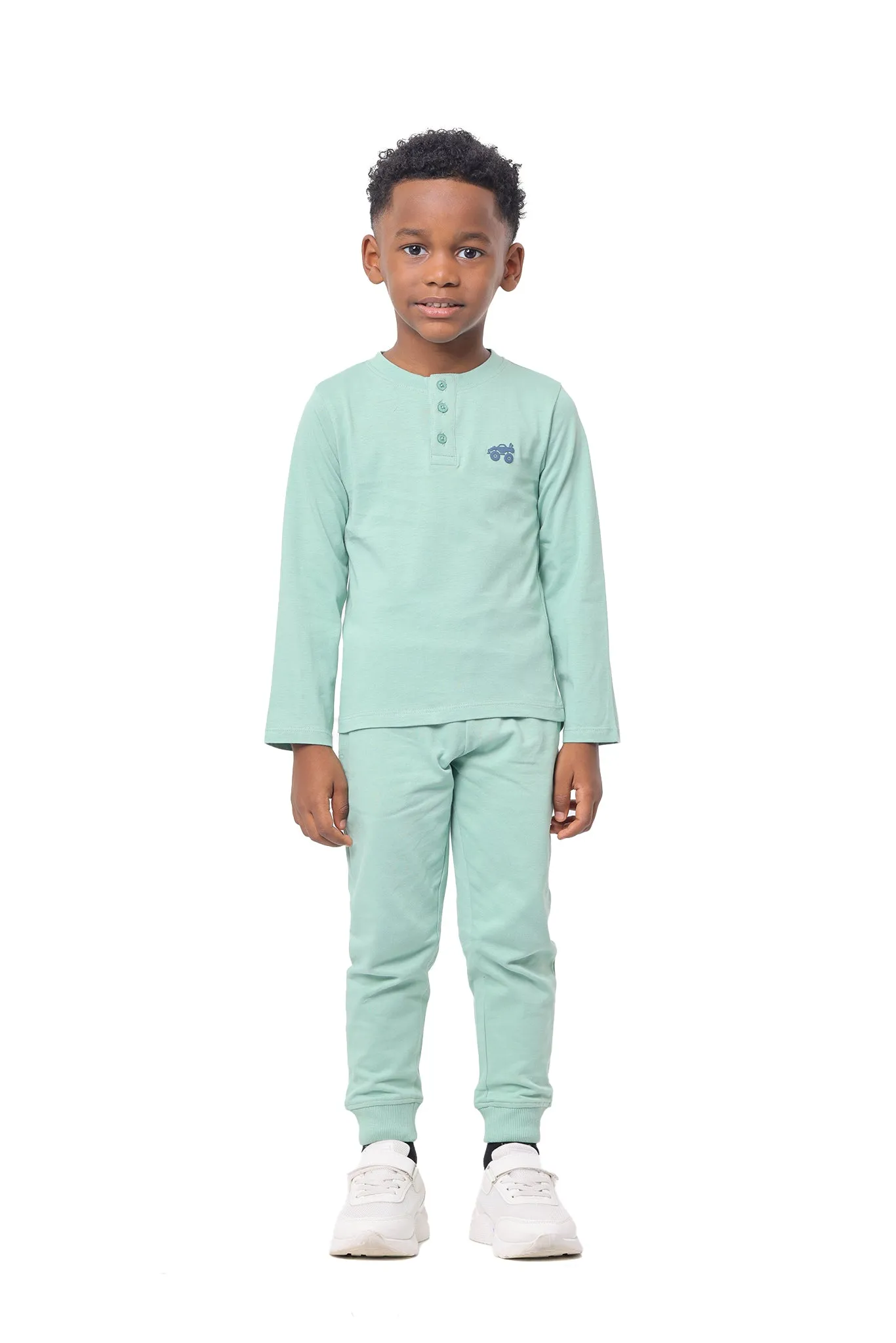 Long Sleeve Toddler Boys Henley T-Shirt Pack of 3 made of Pure Cotton Fabric