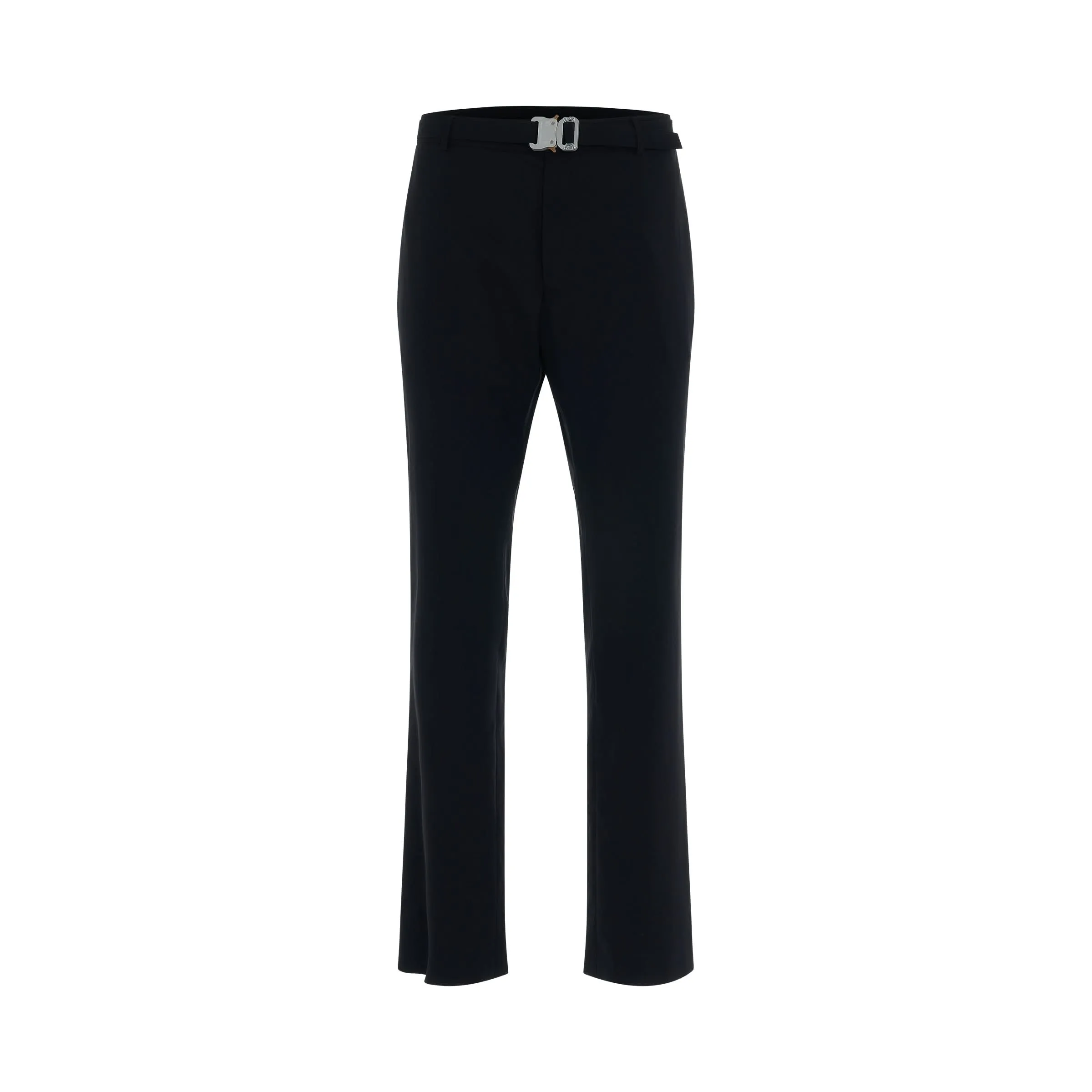 Metal Buckle Suit Pant in Black