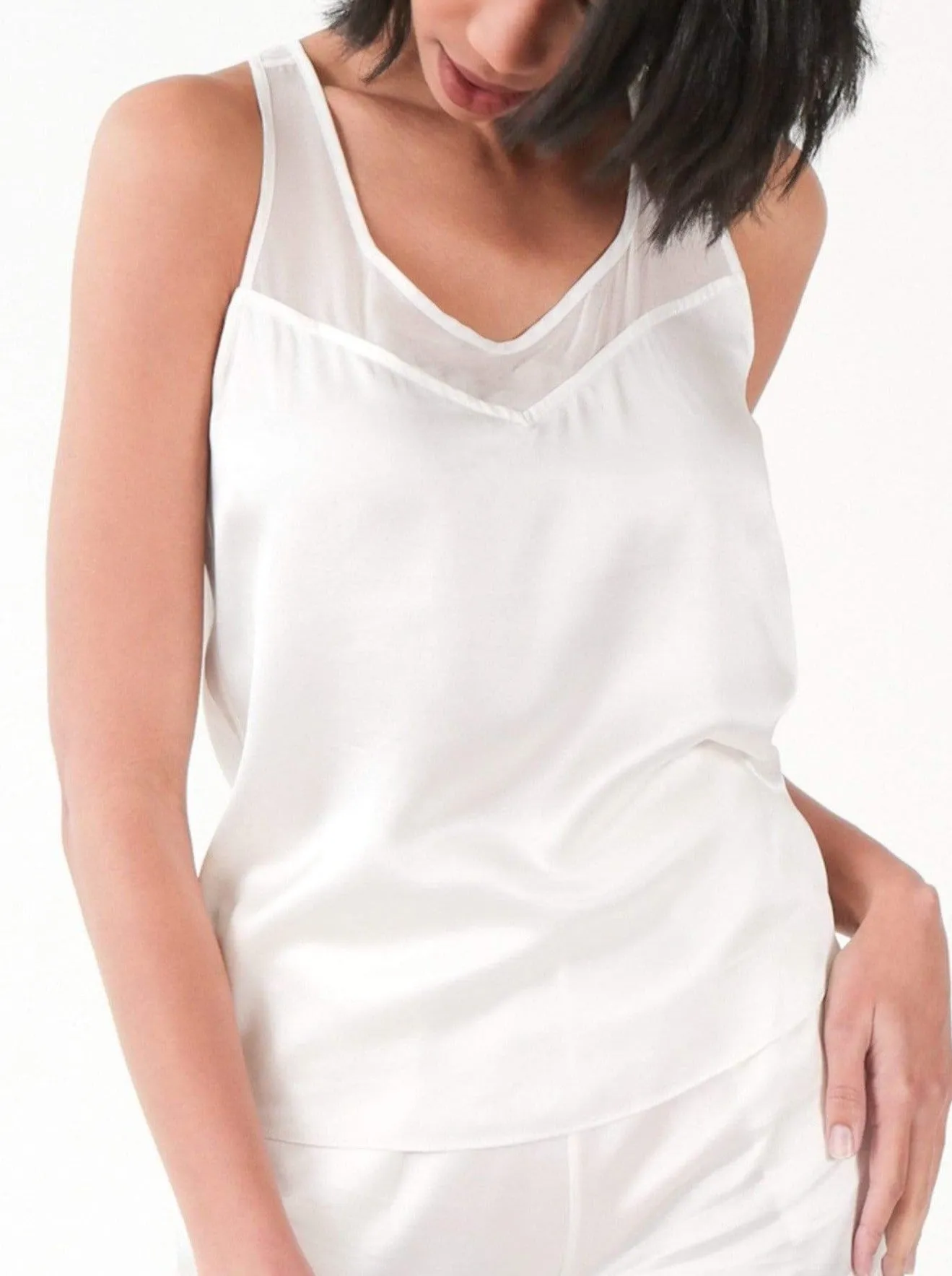 Nolita Reversible Racerback Top · Light Champagne