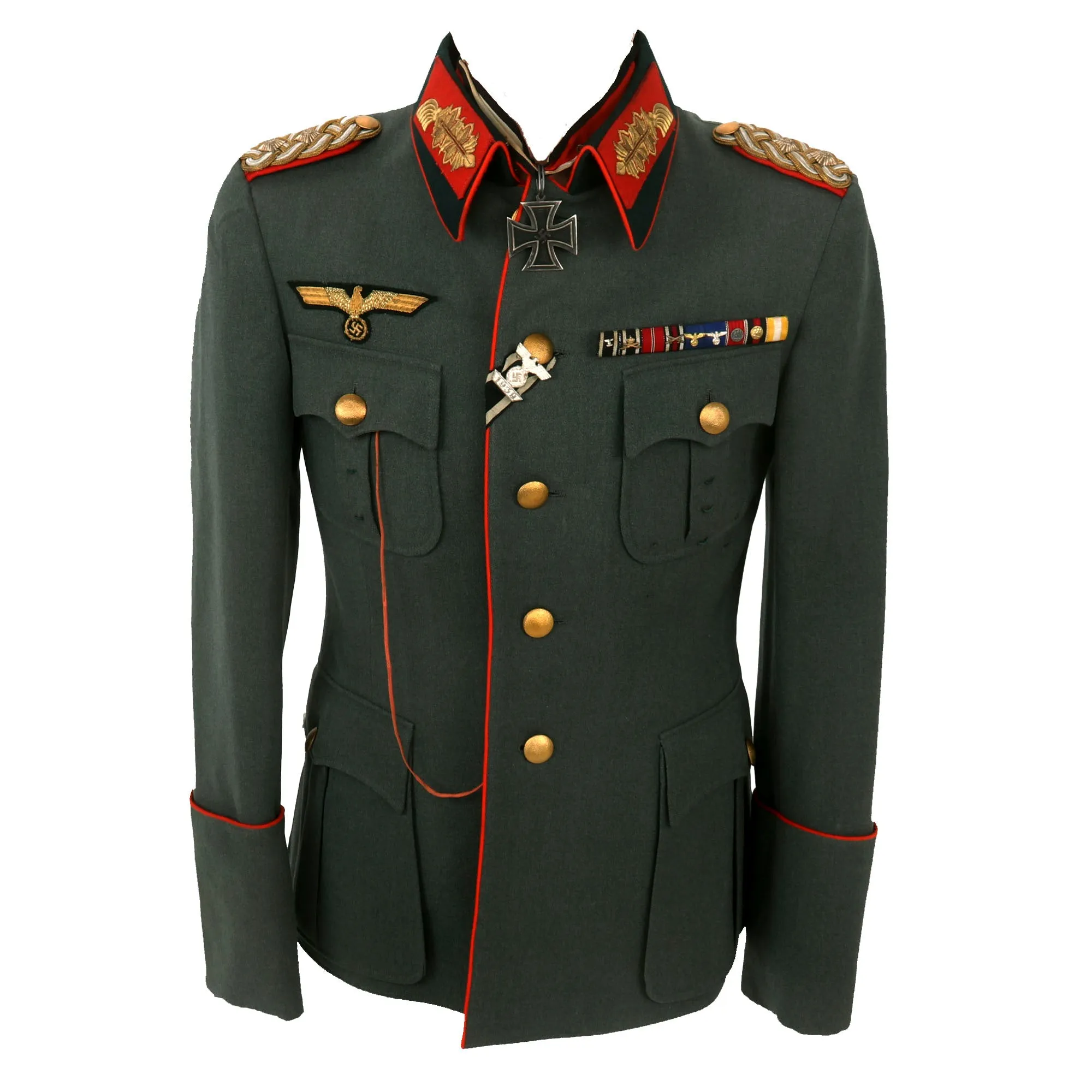 Original German WWII 23rd Panzer Div. & XLVII Panzerkorps Commander General der Panzertruppen Nikolaus von Vormann Uniform Set - Formerly Part of the A.A.F. Tank Museum