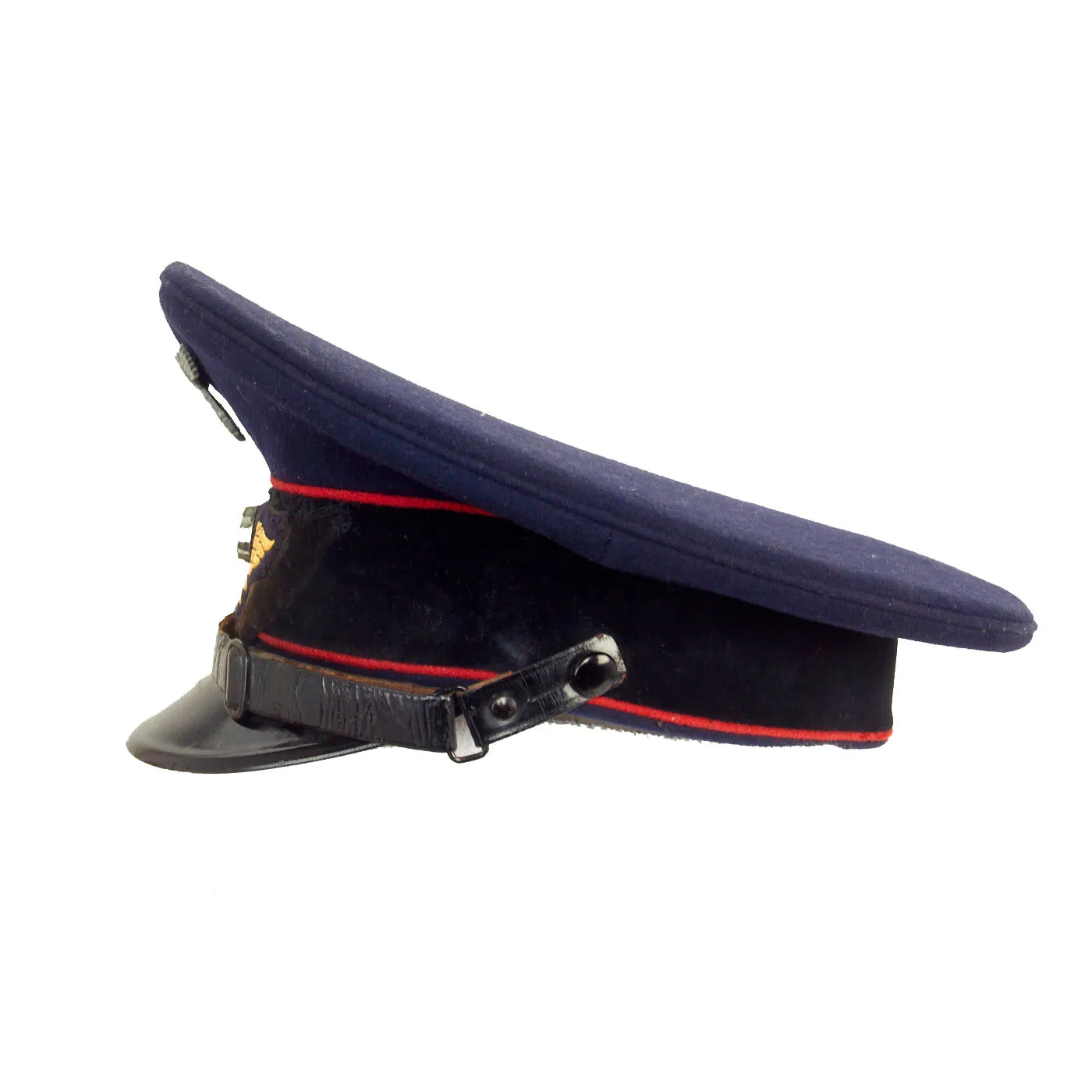 Original WWII German Deutsche Reichsbahn Railway Official’s Schirmmütze Visor Cap with Winged Wheel Insignia