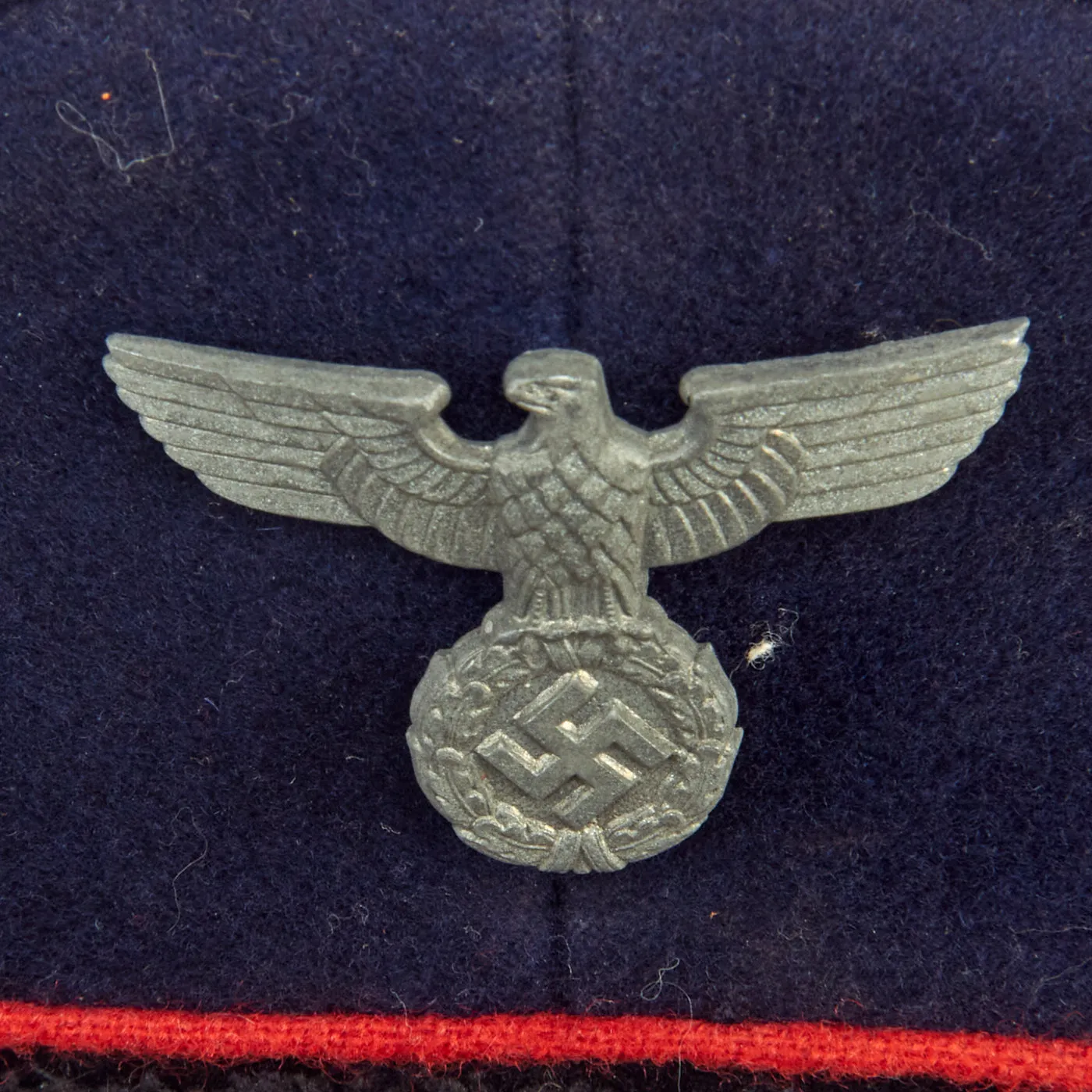 Original WWII German Deutsche Reichsbahn Railway Official’s Schirmmütze Visor Cap with Winged Wheel Insignia