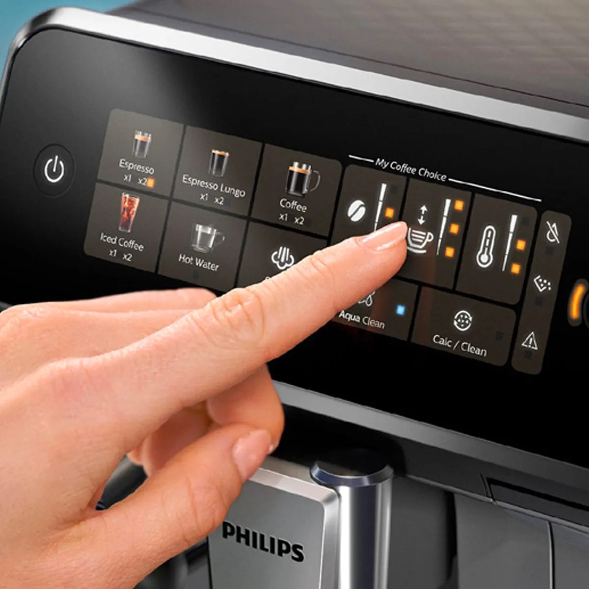 Philips Series 3300 LatteGo & Iced Coffee Automatic Espresso Machine, Black Chrome