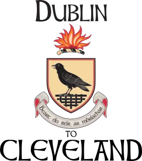 "Dublin to Cle" Irish Counties Design on Gray