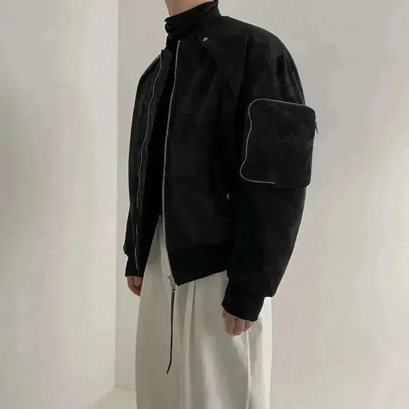Retro Suede Street Hip pop Fashion Jacket for Men