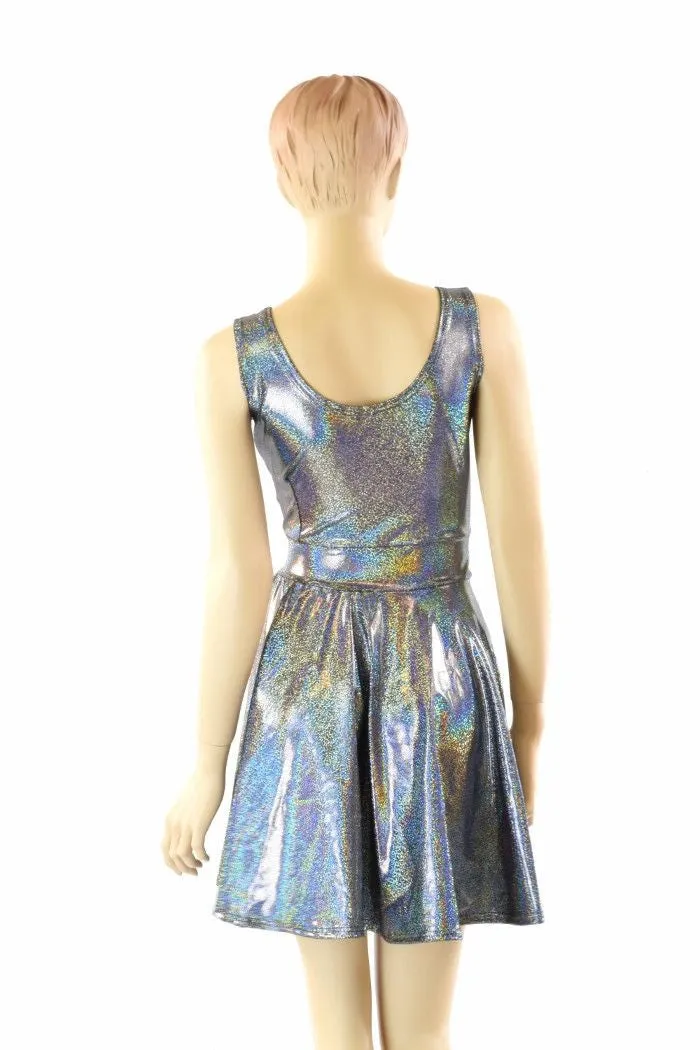 Silver Holographic Tank Dress