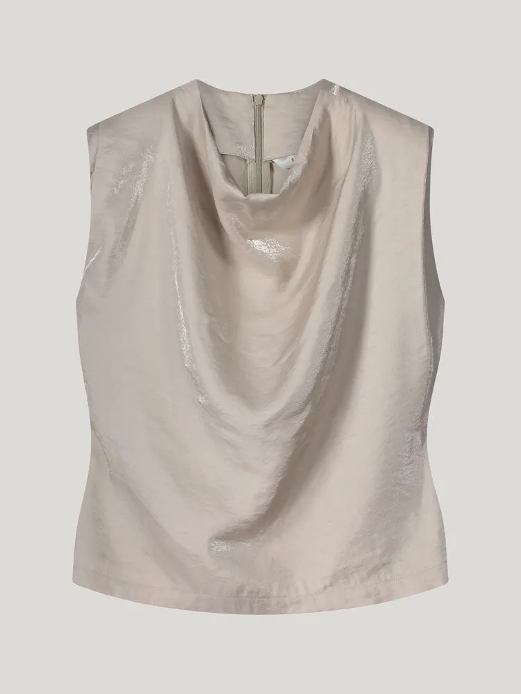 Summum Heavy Shimmer Top Cashmere