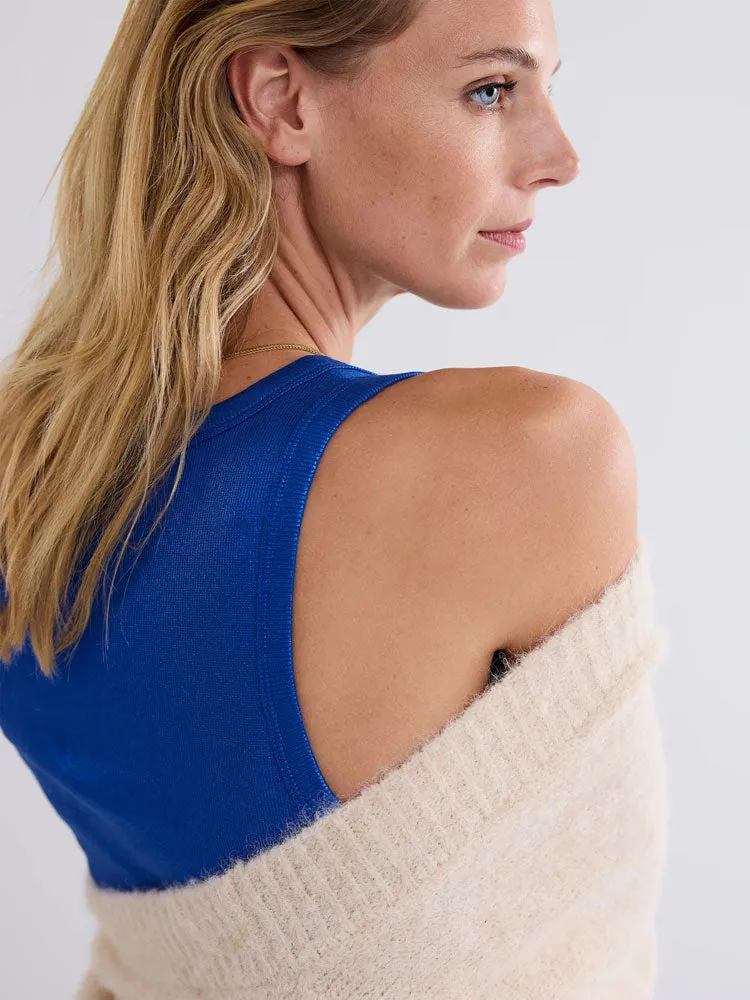 Summum Ribbed Tank Top Royal Blue