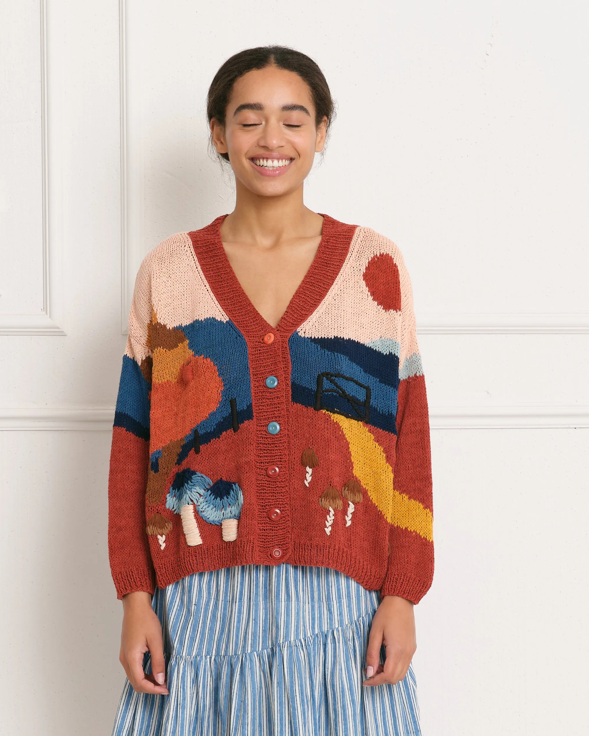 Sunwell Cardigan - Moonlight Mushroom