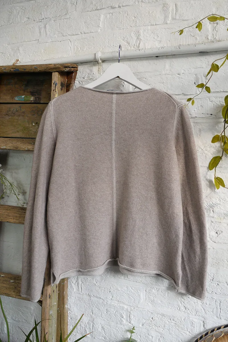 Vintage Cashmere Jumper in Mushroom Beige - Size M/L
